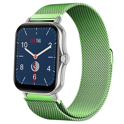 Metal magnetic watch strap for Amazfit GTS and GTR, 20mm and 22mm bracelet, adjustable and stylish accessory for smartwatches.