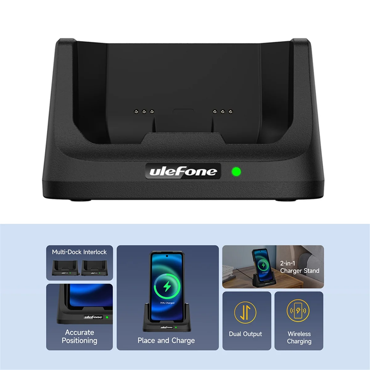 Ulefone UAS22 33W Desk Charging Dock – Fast Charging Station for Ulefone Armor 26 Ultra