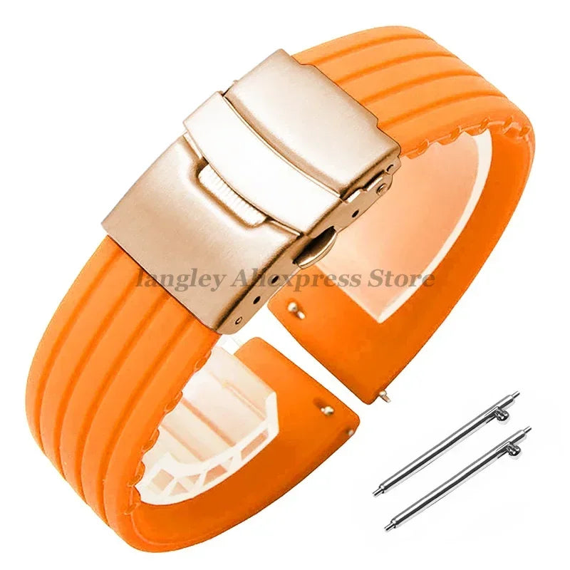 Quick Release Silicone Watch Strap 18–24mm – For Huawei, Seiko, Omega, Fossil & More