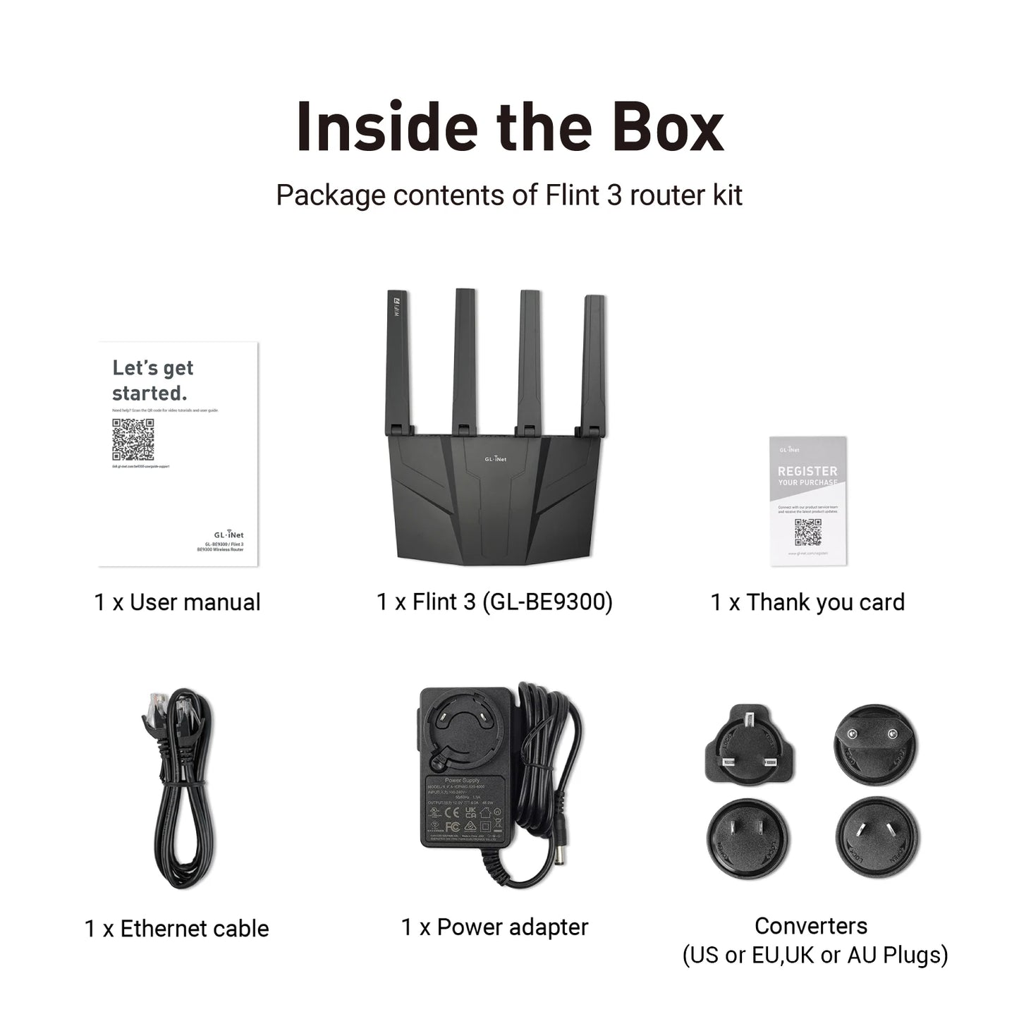 GL.iNet GL-BE9300 Flint 3 – Tri-Band WiFi 7 Router