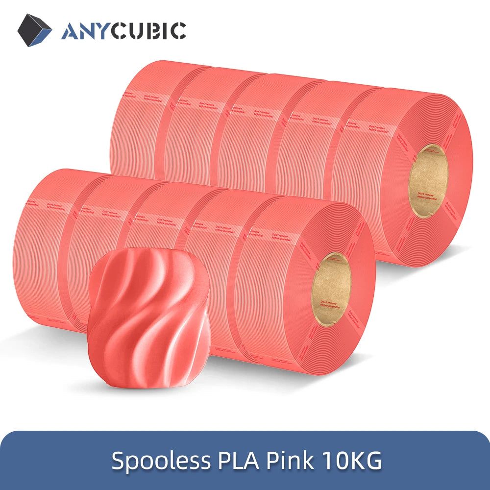 ANYCUBIC 10KG Spooless PLA Filament 1.75mm – Refill for Kobra 3 & S1C
