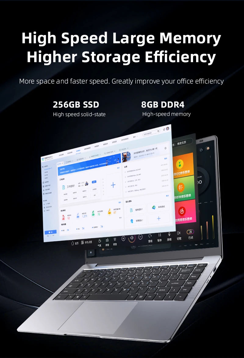 BYONE N7P-N4000 14" Ultraslim Laptop – Intel Celeron N4000, 8GB DDR4, 128GB–1TB SSD, Windows 11