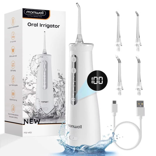 Cordless Water Flosser | 4 Jet Tips | 4 Modes | 260ml | IPX7 Waterproof