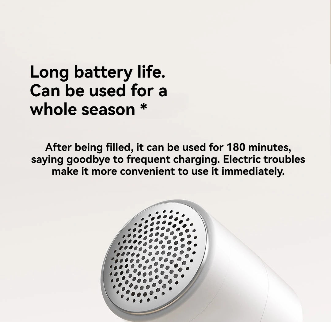 Xiaomi Mijia Lint Remover 2 – Portable Electric Clothes Shaver, 180-Min Battery, USB-C