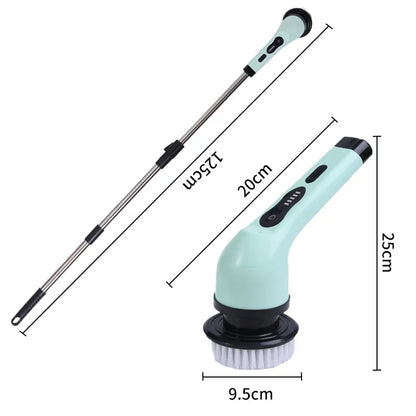 9-in-1 Electric Rotating Cleaning Brush | Wireless | Replaceable Heads | Telescopic Handle