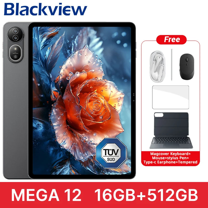 Blackview MEGA 12 Tablet 5G – 12.2" 2.4K 120Hz, Dimensity 7200, IP69K, 10000mAh