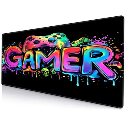 XXL Neon Glow-in-the-Dark Gaming Mouse Pad – Non-Slip Rubber Desk Mat