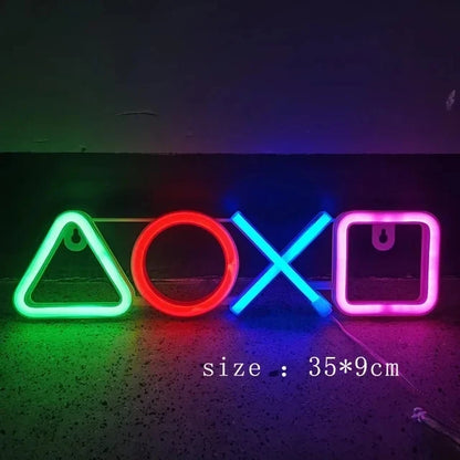 Game Neon Sign Light – USB Powered LED Wall Décor for Gaming Room