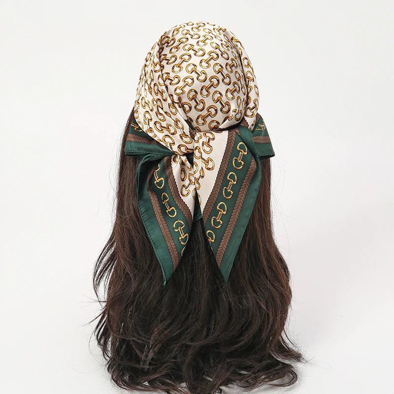 R.E.D. Shopping women's square silk scarf, versatile hairband and neck shawl with stylish pattern and smooth fabric.