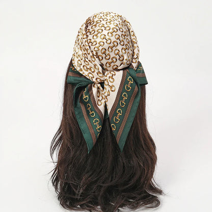 R.E.D. Shopping women's square silk scarf, versatile hairband and neck shawl with stylish pattern and smooth fabric.