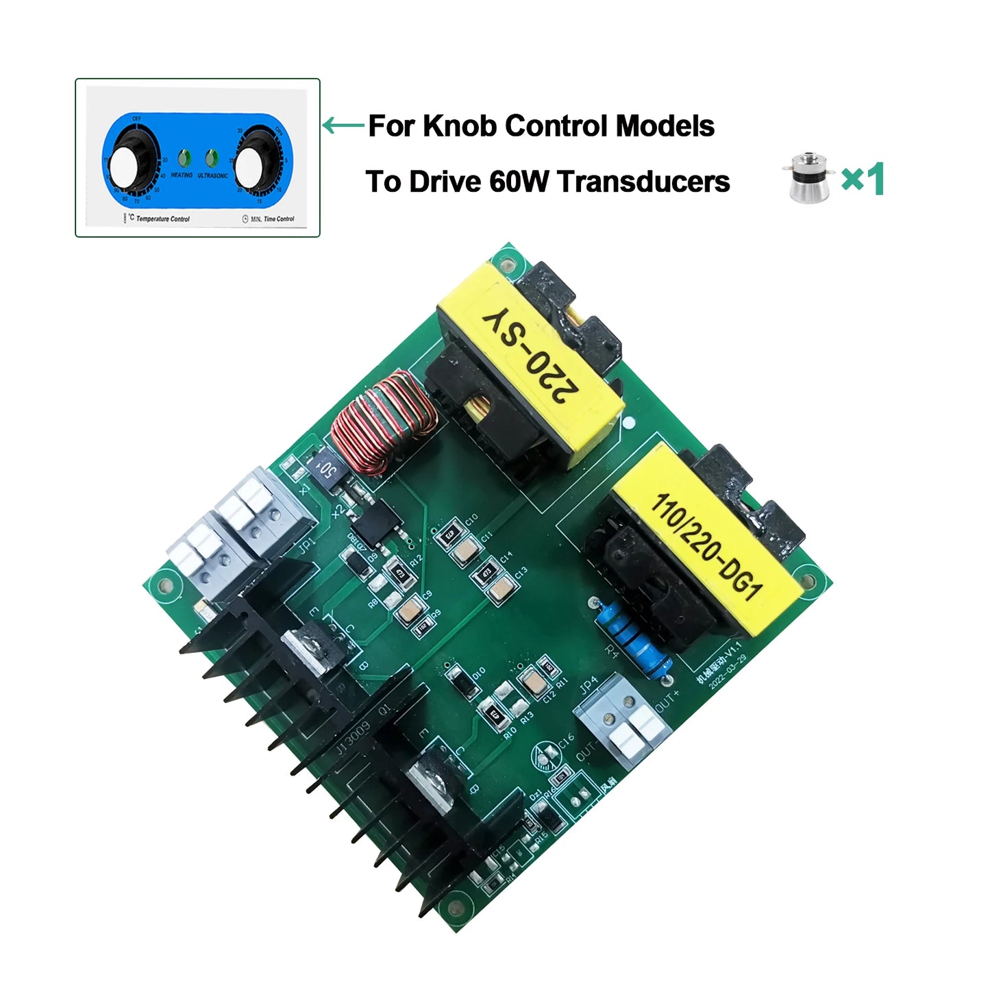 40kHz Ultrasonic Generator PCB Board 60W–180W – Mechanical & Digital Driver for Ultrasonic Cleaner 110V/220V