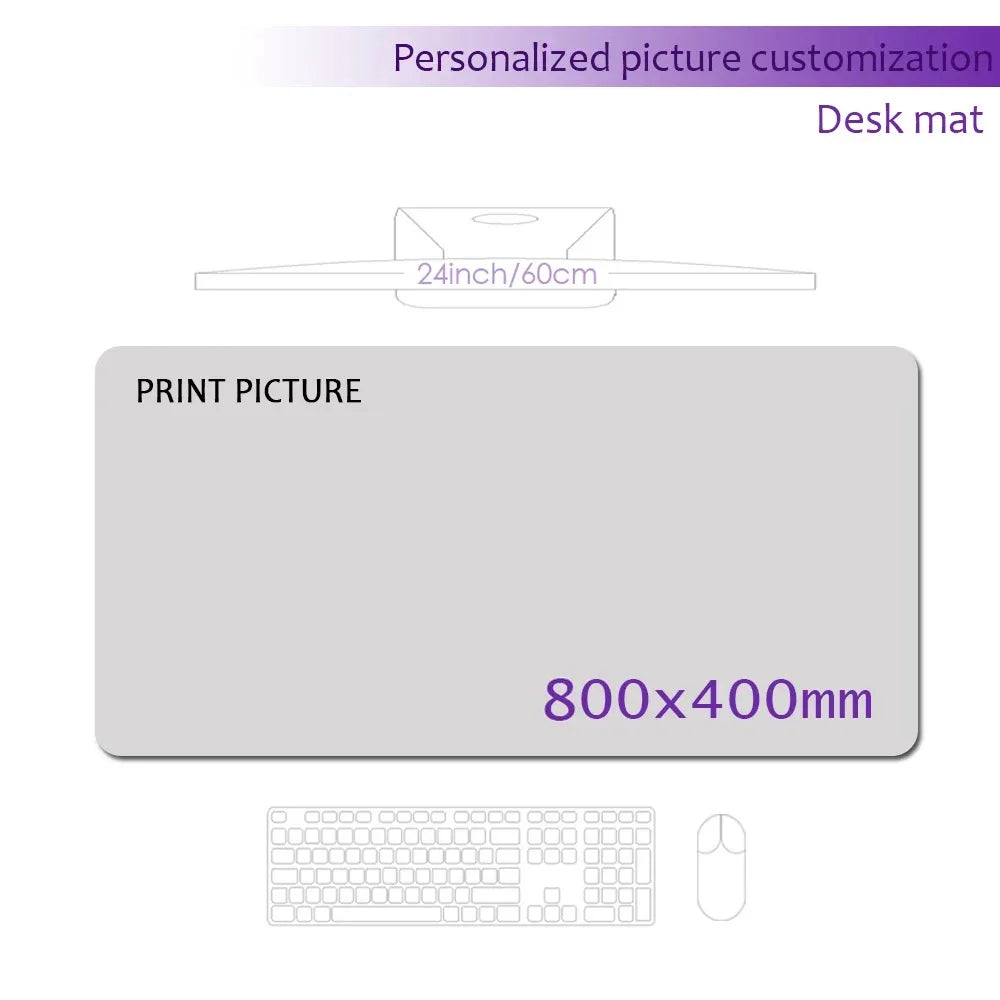 Custom XXL Gaming Mouse Pad | HD Print | Personalized Desk Mat | Anime Logo Office Keyboard Mat