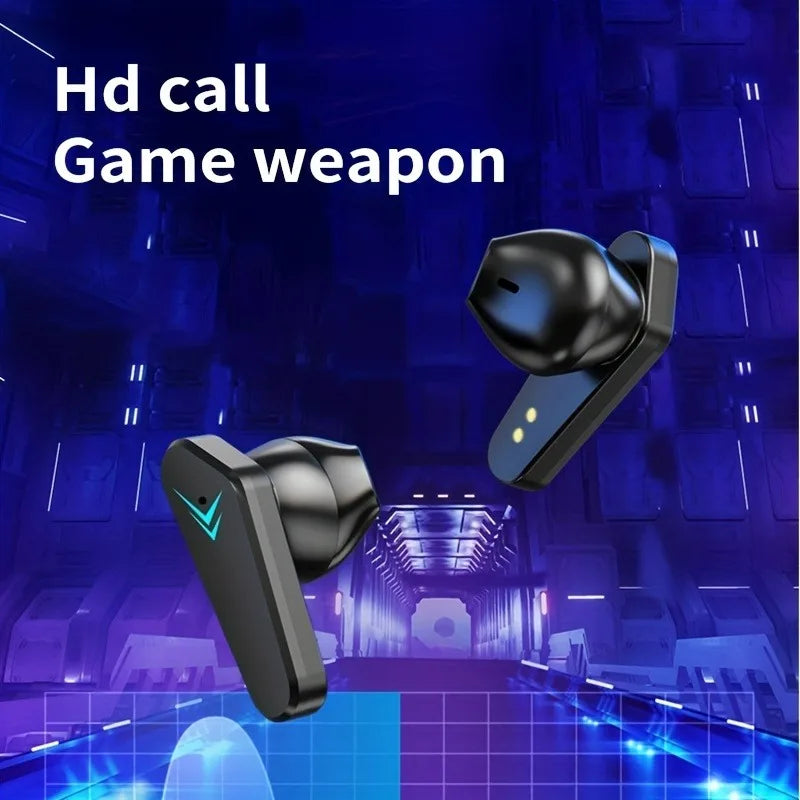 R.E.D. Shopping TWS Bluetooth wireless earbuds with LED display, microphone, noise cancelling, ideal for gaming and audio.