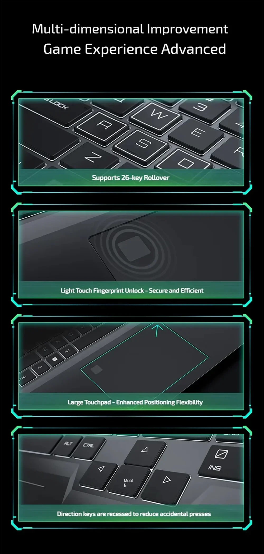 Gaming Laptop 16" — Intel i9-12900H, RTX 4060 8G, Up to 64GB DDR5, 4TB SSD, WiFi 6, Windows 11