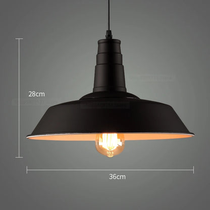 Nordic Industrial Retro Pendant Light – E27 Vintage Loft Bar Cafe Lamp