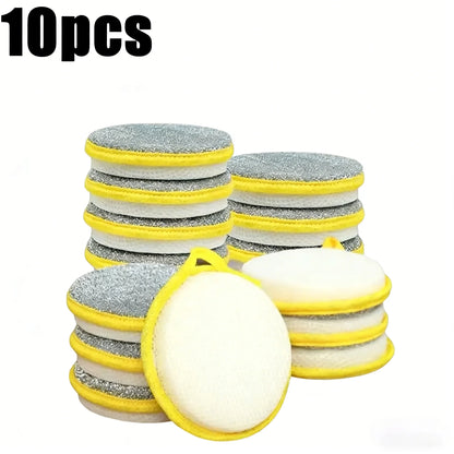 Dual-Sided Non-Scratch Kitchen Sponge Scrubber (10-Pack)