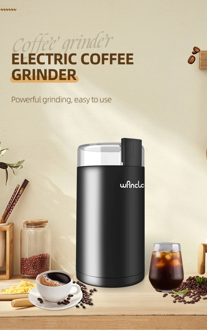 KIRAINAFLY 200W Multifunctional Coffee Bean Grinder – Blade Grinder for Home