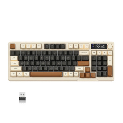 ZIYOU LANG Wireless Gaming Keyboard – Display Screen, Knob, BT/2.4GHz, Quiet Membrane, 3000mAh
