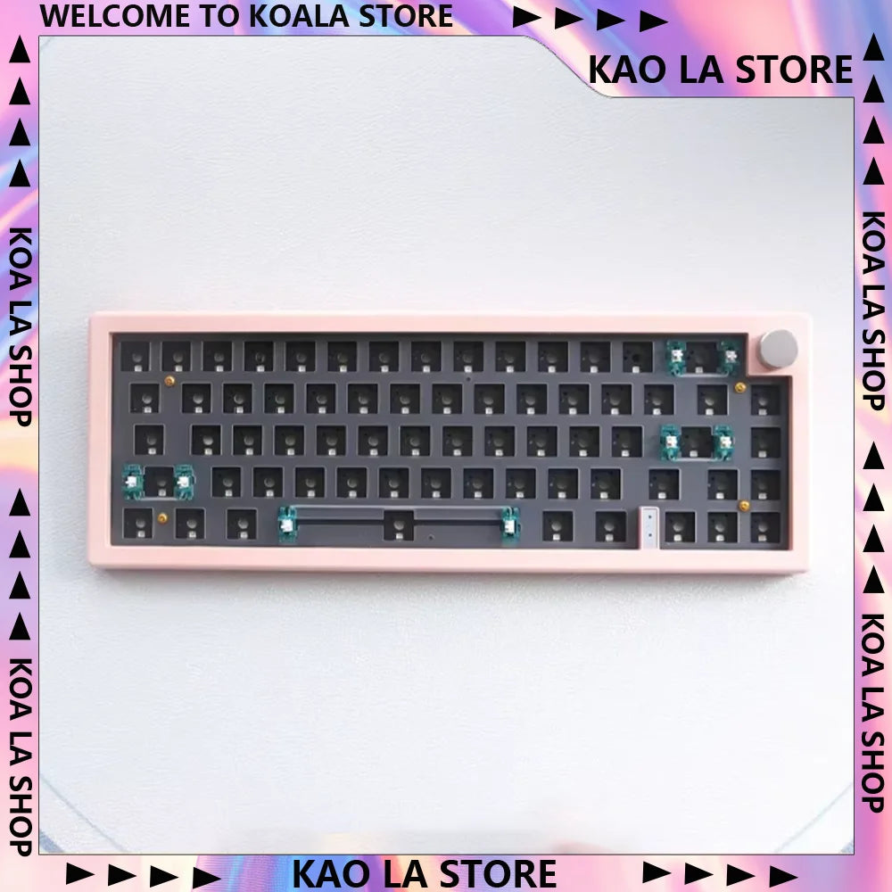 GMK67 Wireless Mechanical Keyboard Kit – 63 Keys, Bluetooth 5.0 / 2.4G / Wired, RGB Hot-Swap | Gaming & Custom Build