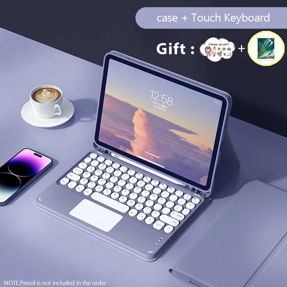 Bluetooth Keyboard & Mouse Case for iPad – Pro, Air, 10th Gen, Mini