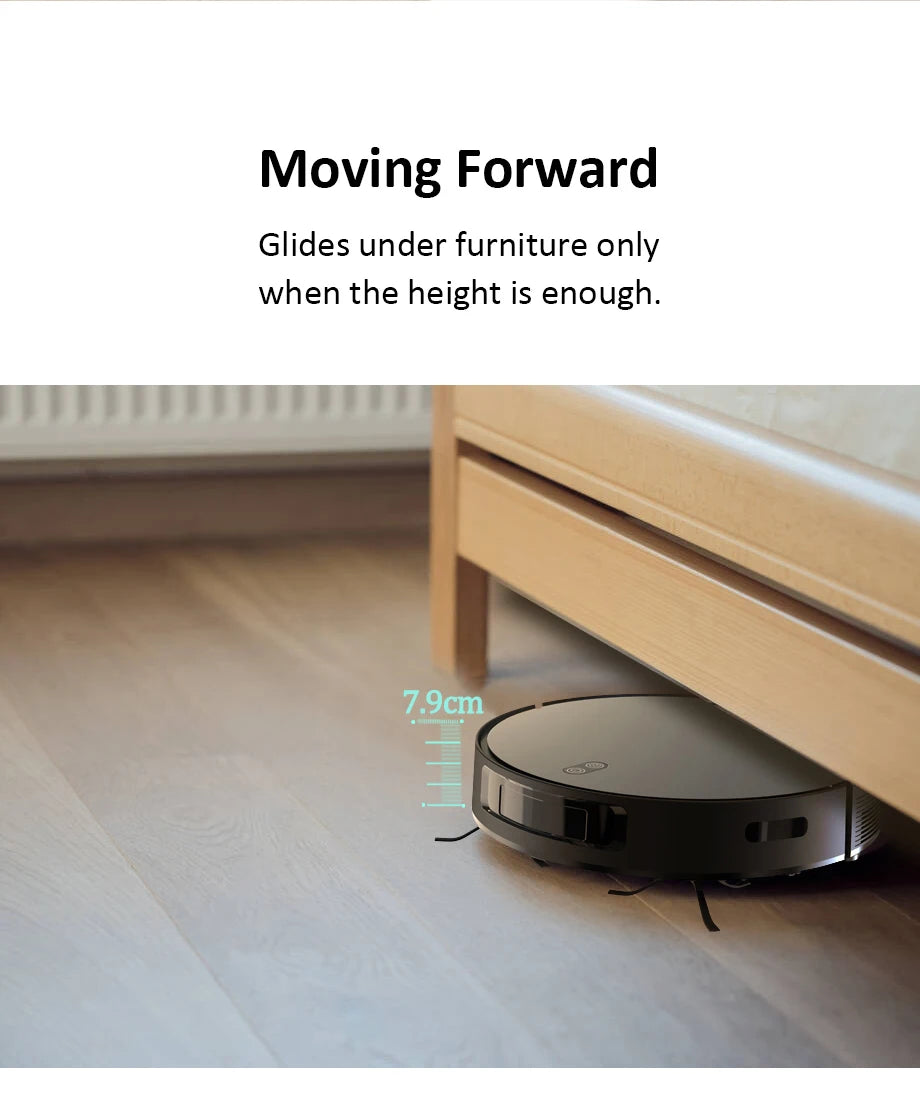 Robot Vacuum & Mop Combo – 6000PA Suction, WiFi & Voice Control, Auto-Recharge, Pet Hair | V6
