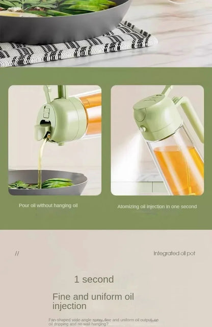2-in-1 Pour & Spray Oil Dispenser Bottle | 500ml Kitchen Oil Sprayer
