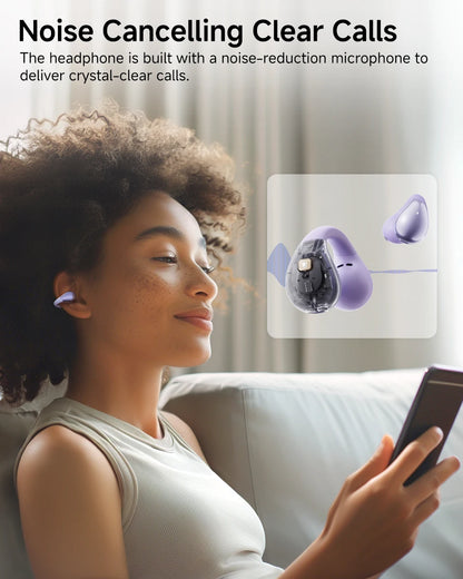 QCY Crossky C30 Ear Clip Bluetooth 5.4 Earphones – Open Ear Sports TWS, Dual-Connection