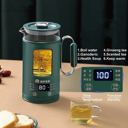 600ml Smart Tea Maker & Electric Kettle – Portable Mini Health Pot, Auto Keep Warm, Multi-Function | 220V Travel
