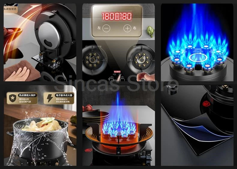Two-Burner Gas Stove – Fierce Fire Desktop & Built-in | LPG & Natural Gas
