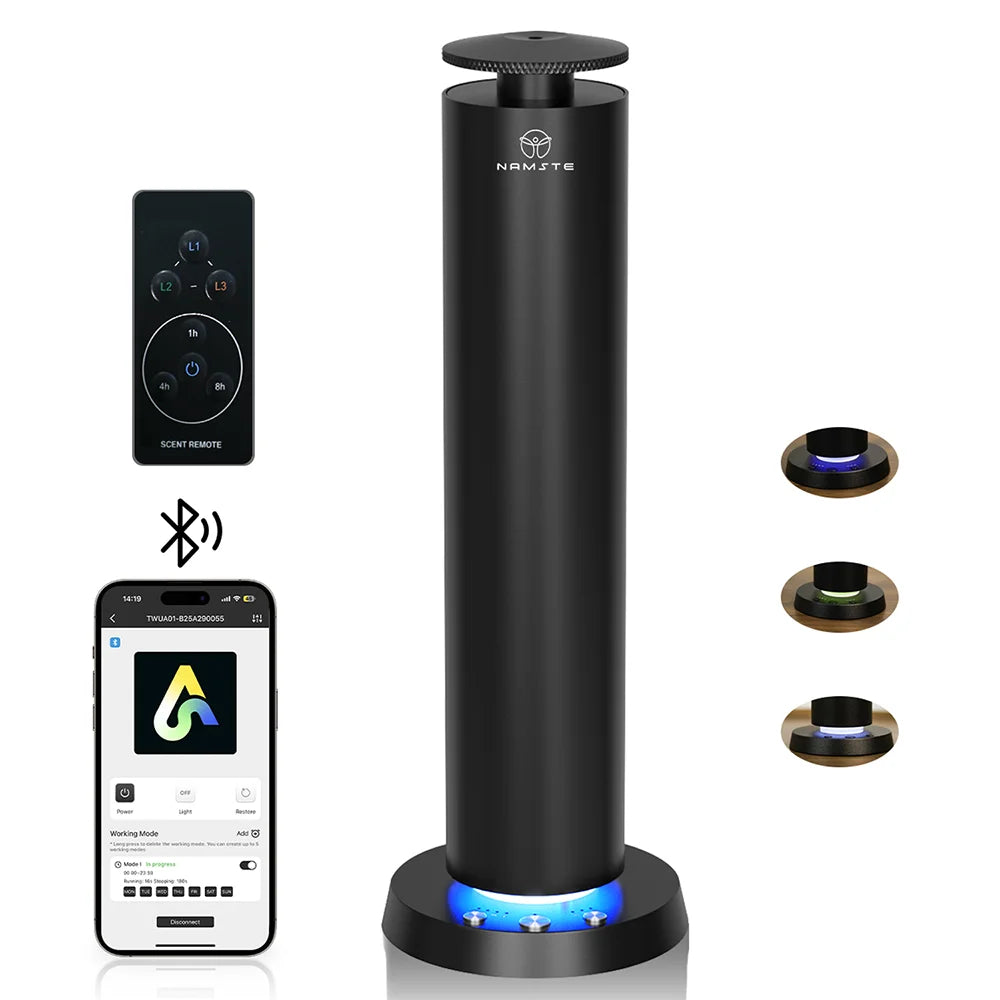 NAMSTE Smart Aroma Diffuser – Bluetooth & Remote Control Essential Oil Scent Machine