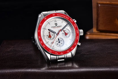 PAGANI DESIGN 1701 V5 Men's Luxury Quartz Chronograph Watch – AR Sapphire Glass, 100M Waterproof