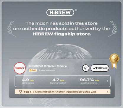 HiBREW H2B 5-in-1 Multiple Capsule Coffee Machine – 20Bar, Nespresso, Dolce Gusto & More