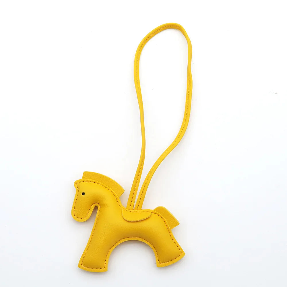 Pony Bag Charm | PU Leather Luggage & Car Pendant | Travel Accessory