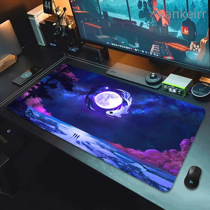 Koi Fish Taichi XXL Gaming Deskmat 90x40 – Natural Rubber, Anti-Slip, Smooth Surface