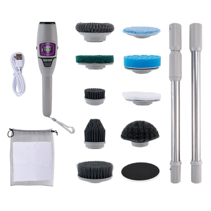 10-in-1 Electric Cleaning Brush | Multifunctional | Bathroom & Toilet | Voice Announcement