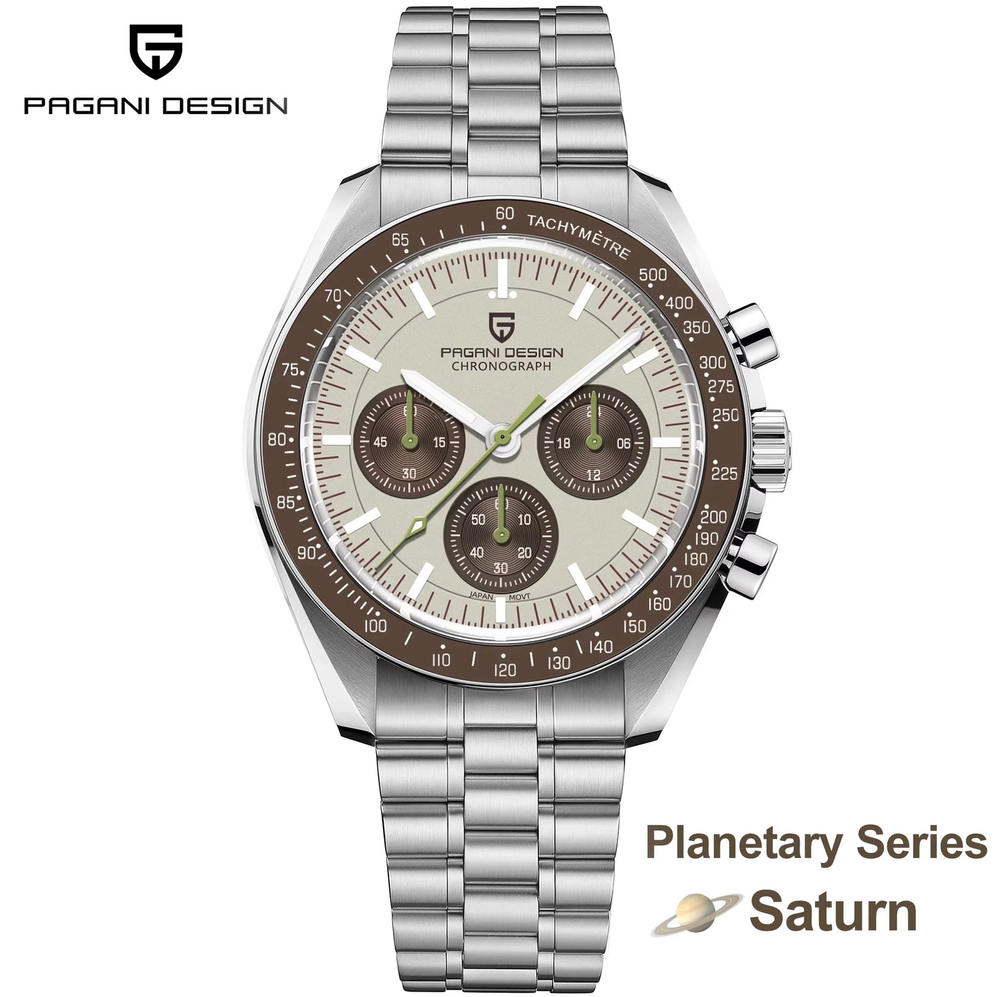 PAGANI DESIGN 1701 V5 Men's Luxury Quartz Chronograph Watch – AR Sapphire Glass, 100M Waterproof