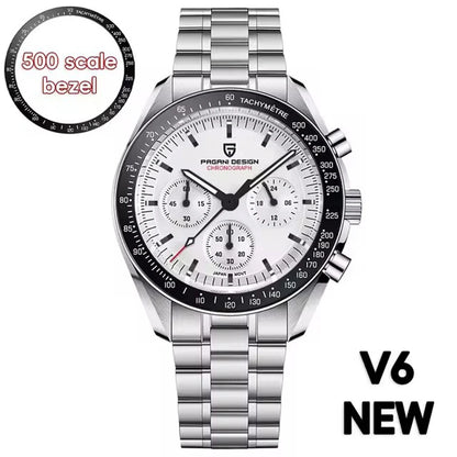 PAGANI DESIGN V5 Moon Men's Watch – Luxury Quartz Chronograph, Waterproof, Stainless Steel, 2026