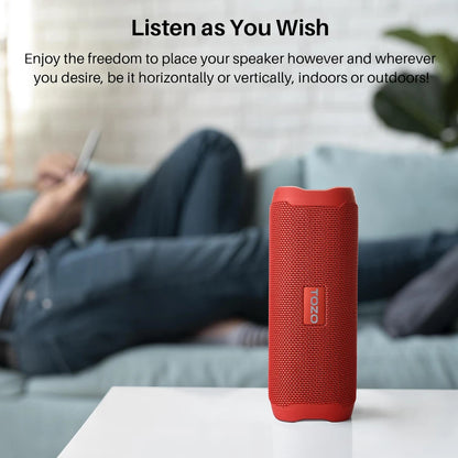 TOZO PA2 Portable Bluetooth Speaker – Deep Bass, 25H Playtime, Custom EQ App