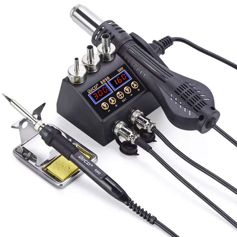 2-in-1 750W Soldering & Rework Station – LCD Digital Display