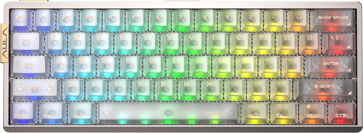 AULA AG60 60% Wired CNC Aluminum Mechanical Gaming Keyboard – 8000Hz Polling, RGB, 61-Key