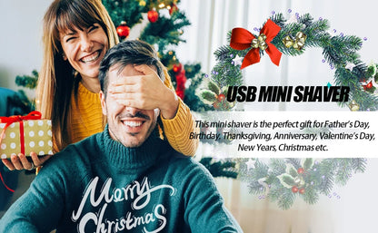 Mini Portable Electric Shaver for Men | LED Power Display | Pocket Size | USB Rechargeable