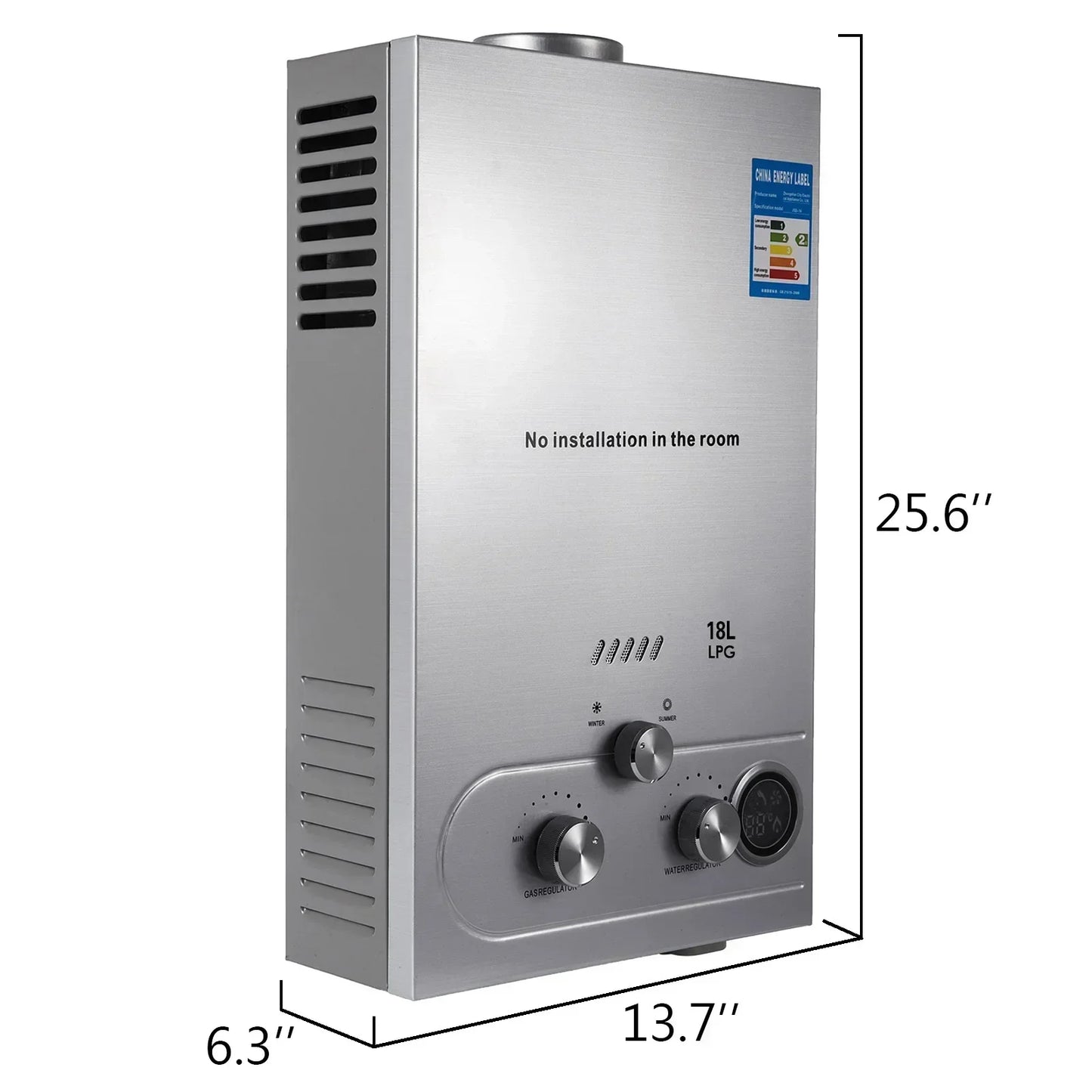 VEVOR Propane Gas Tankless Water Heater 6L–18L | Instant Hot Water | Outdoor & Camping