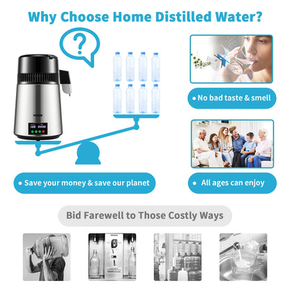 SucceBuy 4L Water Distiller Purifier