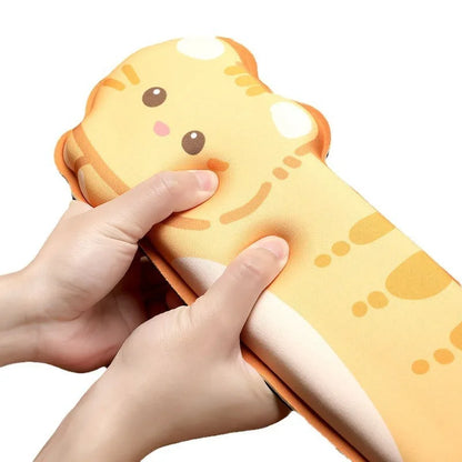 CHYI Cute Cartoon Wrist Rest Mouse Pad – Corgi & Cat, Memory Foam, Anti-Slip