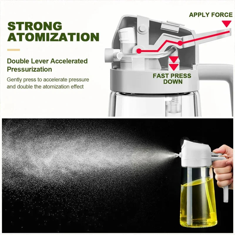 2-in-1 Pour & Spray Oil Dispenser Bottle | 500ml Kitchen Oil Sprayer
