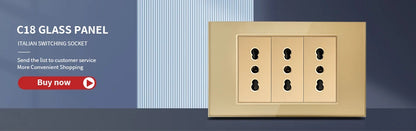 DELEFU Tempered Glass Wall Socket with USB-C Fast Charging – Schuko/Italy