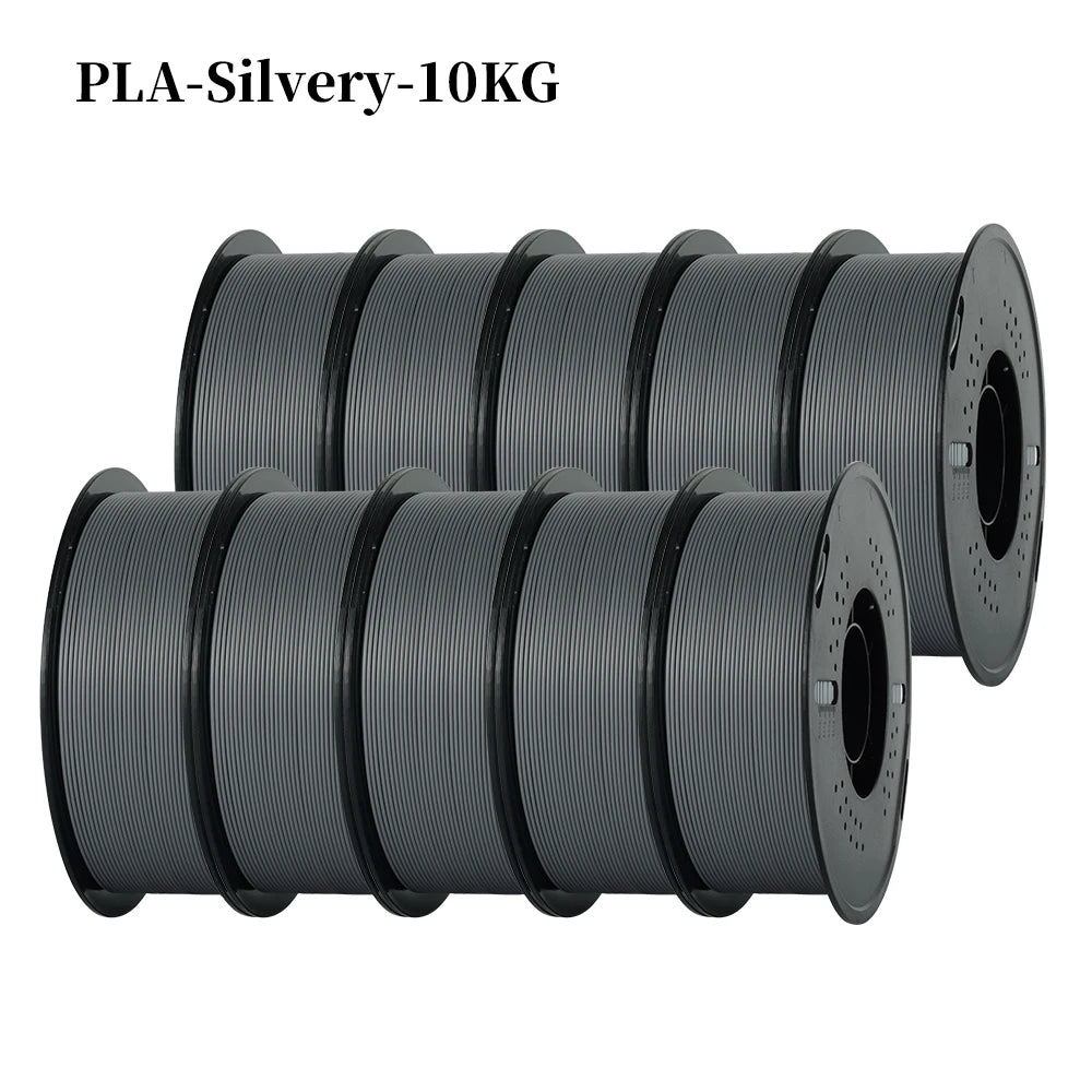 Multicolor PLA 3D Printer Filament – 10KG, 1.75mm, 10 Rolls x 1KG, Free Shipping
