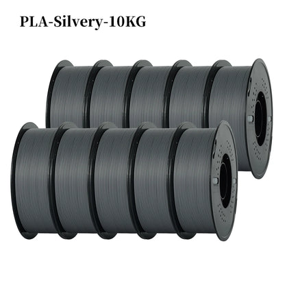 Multicolor PLA 3D Printer Filament – 10KG, 1.75mm, 10 Rolls x 1KG, Free Shipping