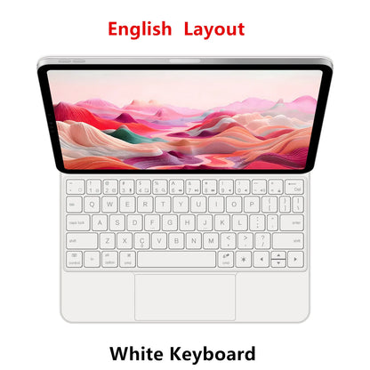 Magic Keyboard for iPad 11th Gen (A16) 2025 | Smart Case | Multi-Language | Black & White | 7 Languages