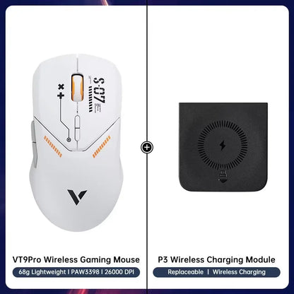 Rapoo VT9PRO Wireless Gaming Mouse – PAW3398, 68g, 26000DPI, Type-C, Programmable, Ergonomic